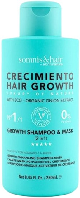 Szampon i maska Somnis and Hair Hair Growth Booster 2 w 1 250 ml (8436009786430) - obraz 1