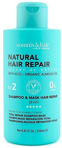 Szampon i maska Somnis and Hair Natural Hair Repair do włosów puszących się i suchych 2 w 1 250 ml (8436009786386) - obraz 1