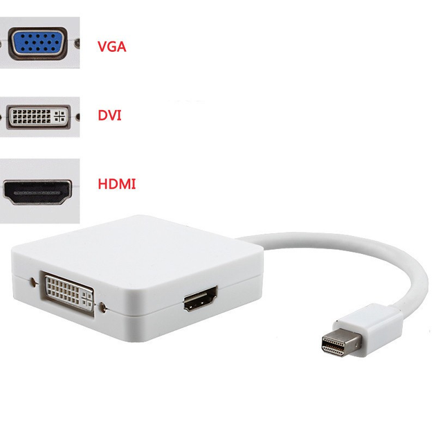 Переходник Mini DP - HDMI+VGA+DVI 012k - изображение 4