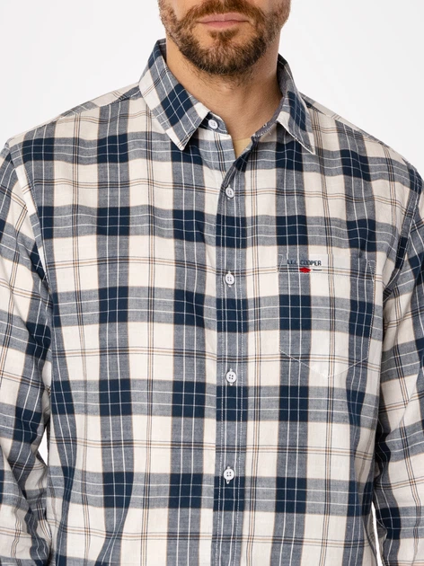 Koszula męska bawełniana Lee Cooper Will 9336 XL Granatowa (5905991712626) - obraz 4