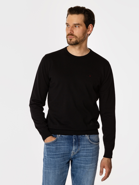 Sweter męski bawełniany Lee Cooper Andy Organic M Czarny (5905991716419) - obraz 1