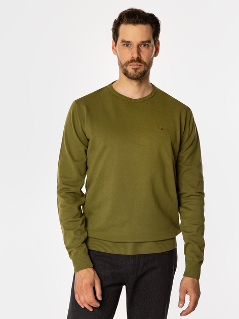 Sweter męski bawełniany Lee Cooper Andy Organic XL Khaki (5905991716594) - obraz 1