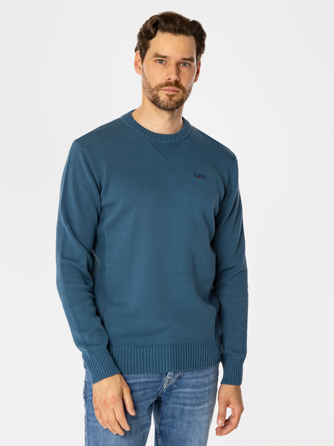 Sweter męski bawełniany Lee Cooper Bill Organic M Niebieski (5905991716334) - obraz 1