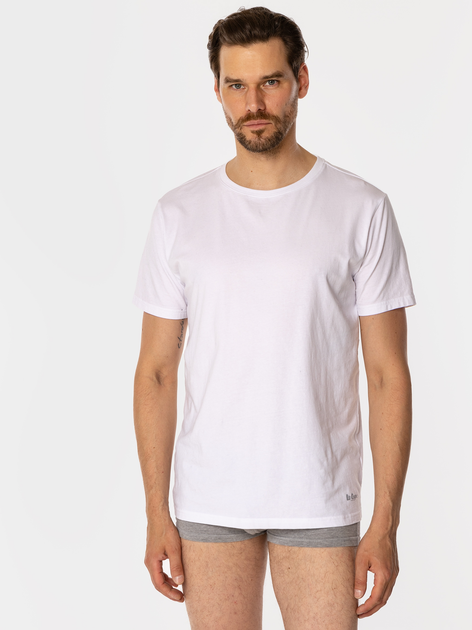 Zestaw koszulek męskich 2 szt Lee Cooper Basic 2024 L Czarny/Biały (5905991706205) - obraz 3