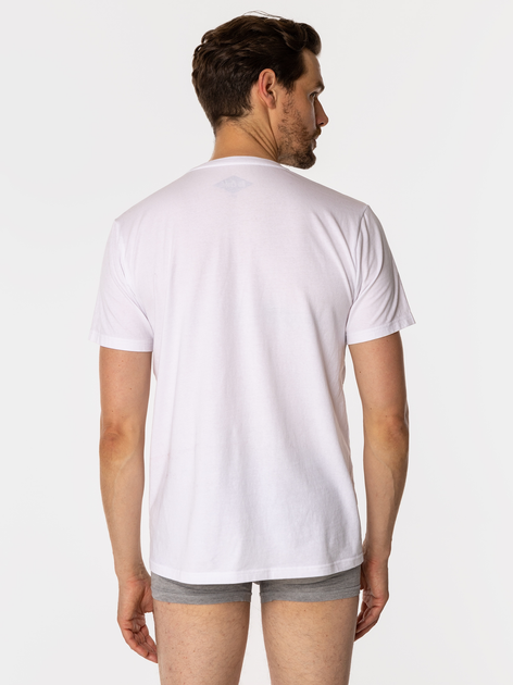 Zestaw koszulek męskich 2 szt Lee Cooper Basic 2024 2XL Czarny/Biały (5905991706236) - obraz 5