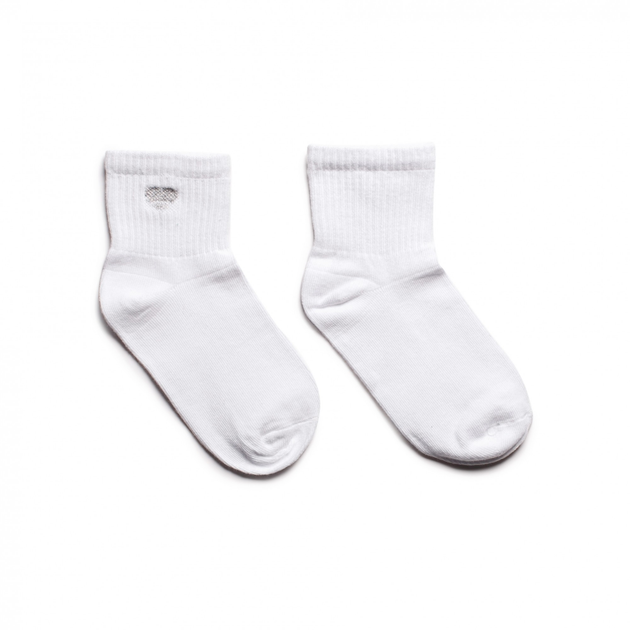 Шкарпетки білі з принтом серце. Безшовні ORGANIC cotton JILL ANTONY 35-37 арт. 31008 - зображення 2