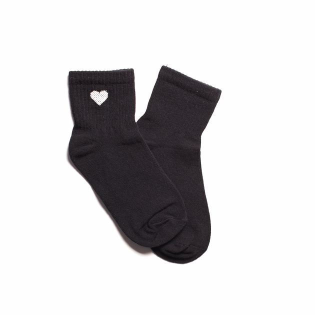 Шкарпетки чорні з принтом серце. Безшовні ORGANIC cotton JILL ANTONY 35-37 арт. 31008 - Фото 1 Шкарпетки чорні з принтом серце. Безшовні ORGANIC cotton JILL ANTONY 35-37 арт. 31008 - зображення 1