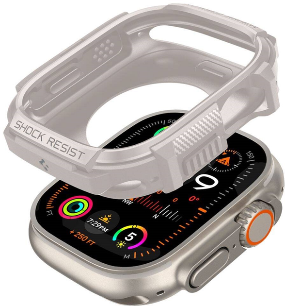 Чохол Spigen Rugged Armor для Apple Watch Ultra/Ultra 2 49 мм Dune Beige (8809971222600) - зображення 9