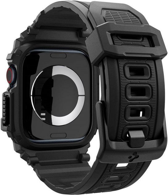 Ремінець з чохлом Spigen Rugged Armor Pro для Apple Watch 10 42 мм Matte Black (8809971234375) - зображення 3