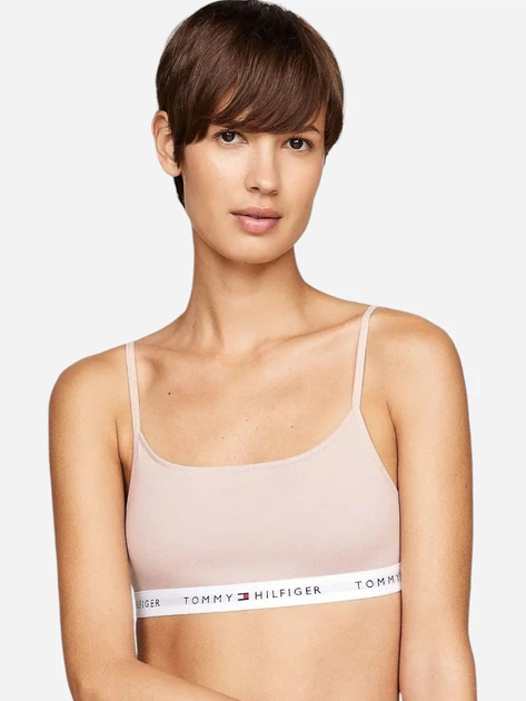 Набір бюстгальтерів без кісточок бавовняний Tommy Hilfiger UW0UW05528-0R7 S 2 шт Білий/Бежевий (8720637170496) - зображення 4