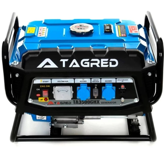 Бензиновый генератор Tagred TA3500GHX (3.5 кВт, 50 Гц, 230 В, 15 л, 0.7 л/ч) однофазный (23009) - изображение 2