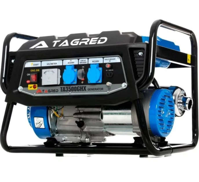 Бензиновый генератор Tagred TA3500GHX (3.5 кВт, 50 Гц, 230 В, 15 л, 0.7 л/ч) однофазный (23009) - изображение 3