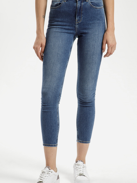 Jeansy skinny damskie z wysokim stanem Cross Jeans P 429-158 28-30 Niebieskie (8697319593266) - obraz 1