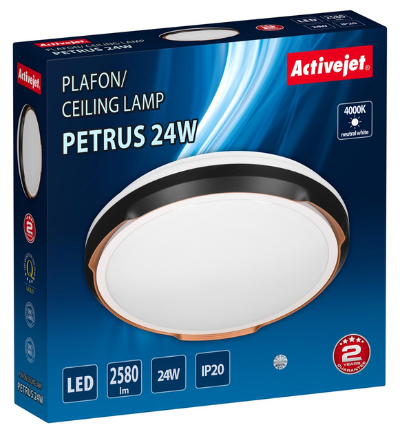 Plafon sufitowy LED Activejet AJE-PETRUS 24 W (5901443122845) - obraz 5