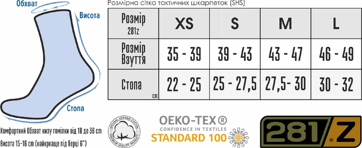 Шкарпетки спортивні тактичні трекінгові 281z SHS Foliage Green S - Фото 4 Шкарпетки спортивні тактичні трекінгові 281z SHS Foliage Green S - зображення 4