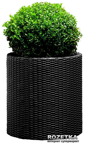 Горшок для цветов Keter Cylinder Planter L Серый (7290103669430) - Фото 1 Горшок для цветов Keter Cylinder Planter L Серый (7290103669430) - изображение 1