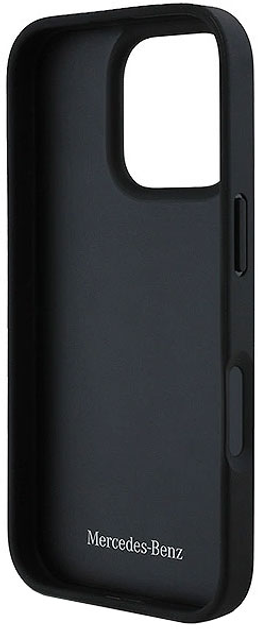 Etui Mercedes-Benz Curved Stitches Leather dla Apple iPhone 16 PRO Black (MEHCP16L23RBCSK) - obraz 3