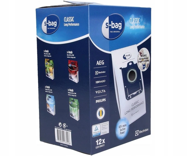 Набір мішків FC8021/03 (e201s ) для пилососа Philips Electrolux 883802103010 (12 шт.) + 4 ароматизатора - зображення 3