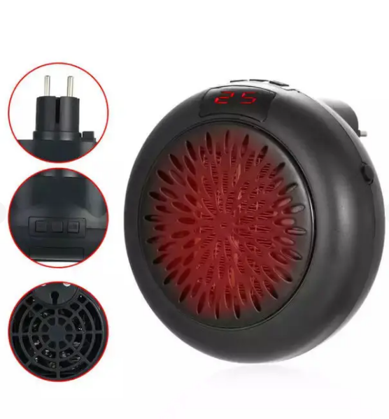 Обогреватель BD-168 Wonder Heater Pro 900W - компактный настенный обогреватель с цифровым дисплеем, мощный и экономичный - изображение 3