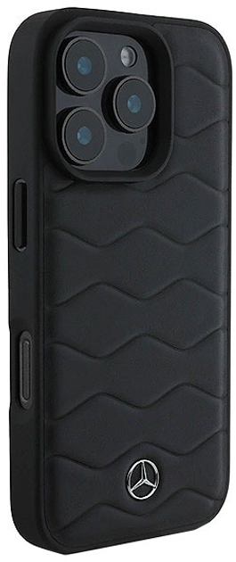 Etui Mercedes-Benz Waves Leather dla Apple iPhone 16 PRO Black (MEHCP16L23RWRSK) - obraz 5