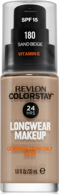 Podkład matujący Revlon ColorStay Makeup SPF15 do cery mieszanej i tłustej 180 Sand Beige 30 ml (309974700030) - obraz 1