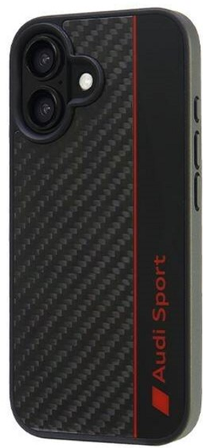 Etui Audi Carbon Fiber Stripe do Apple iPhone 16 Black/Red (6955250227889) - obraz 3