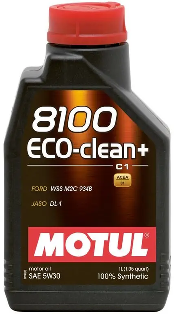 Моторное масло Motul 8100 Eco-clean+ 5W-30 1 л (101580) - изображение 2