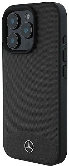 Панель Mercedes-Benz Textured And Plain Leather MagSafe для iPhone 16 PRO Black (MEHMP16L23RBARK) - зображення 4