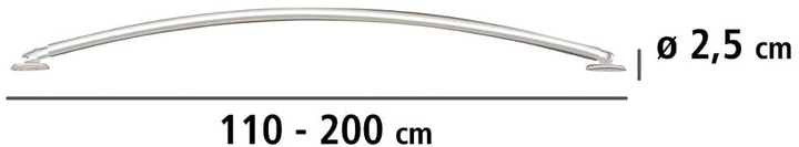 Teleskopowy drążek do zasłony prysznicowej Wenko Srebrny Ø 2.5 cm 110-200 cm (4008838192269) - obraz 6