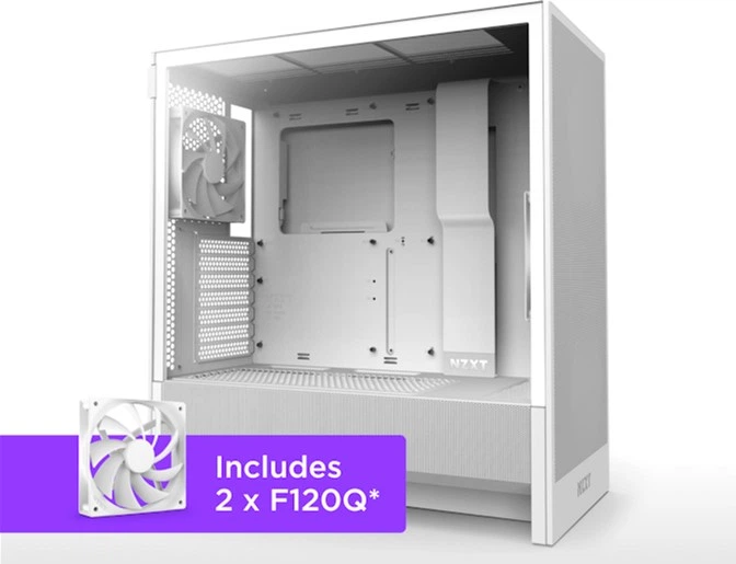 Корпус NZXT H5 Flow Compact Mid-Tower ATX Case - All White (CC-H52FW-01) - зображення 9