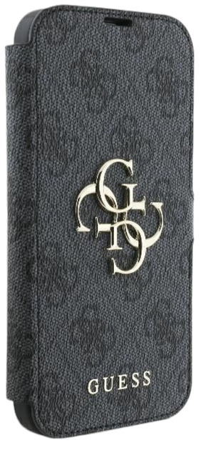 Etui z klapką Guess Book 4G Metal Logo do Apple iPhone 16 Black (GUBKP16S4GMGGR) - obraz 3