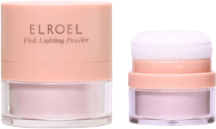 Rozświetlacz do twarzy Elroel Illuminating Pink Lighting sypki 7.7 g (8809292441292) - obraz 2