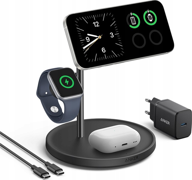 Stacja ładująca Anker MagGo 15 W 3-in-1 Black (194644173050) - obraz 6