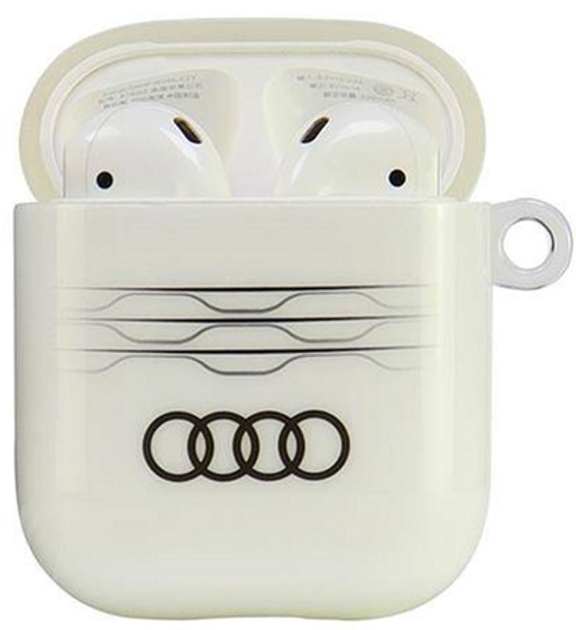 Чохол Audi IML Geometric Pattern для AirPods 1 / 2 White (6955250228206) - зображення 2