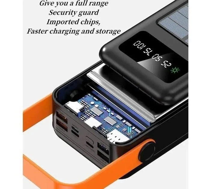 Power bank YM-635 400000mAh Solar Індикатор рівня заряду, для заряджання телефона з вбудованими кабелями - Фото 9 Power bank YM-635 400000mAh Solar Індикатор рівня заряду, для заряджання телефона з вбудованими кабелями - зображення 9
