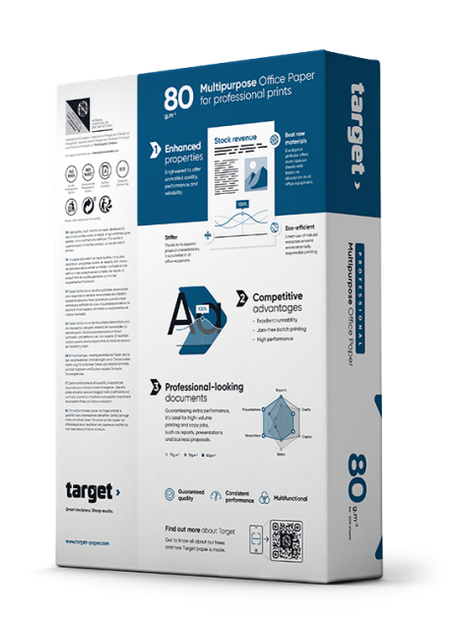 Бумага офисная А4 Target Professional 80 г/м2 B+ класс 500 листов белая - изображение 2