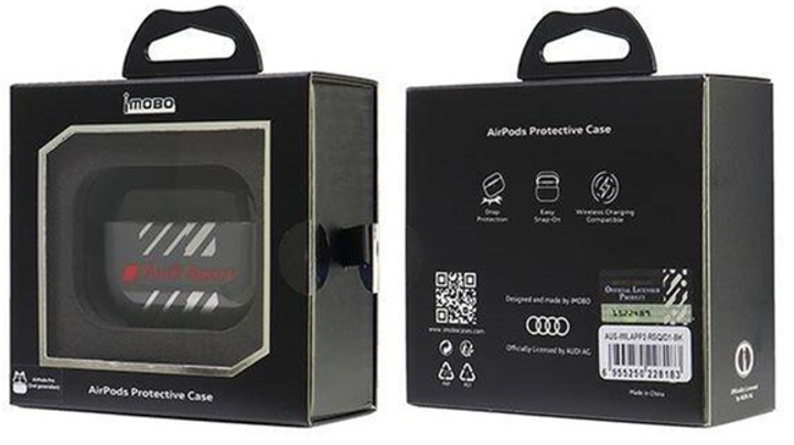 Etui Audi IML Sport do AirPods Pro 2 Black (6955250228183) - obraz 6