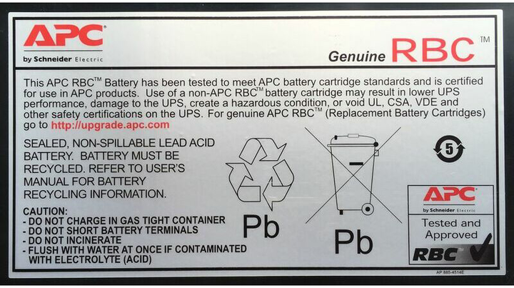 Zapasowy wkład akumulatorowy APC nr 2 7Ah 12V do UPS APC Back-UPS (RBC2) - obraz 2