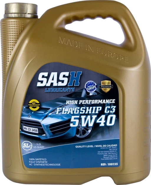 Моторное масло SASH Flagship C3 5W-40 5 л (100135) - изображение 5