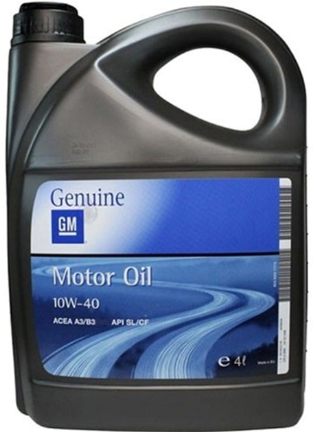 Моторна олива напівсинтетична General Motors Motor Oil 10W-40 4 л (1942045) - зображення 1