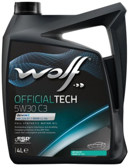 Моторна олива Wolf OfficialLTech 5W-30 C3 4 л (8308116) - зображення 2