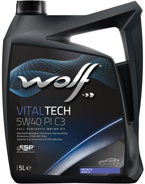 Моторное масло Wolf VitalTech 5W-40 PI C3 5 л (8303012) - изображение 2