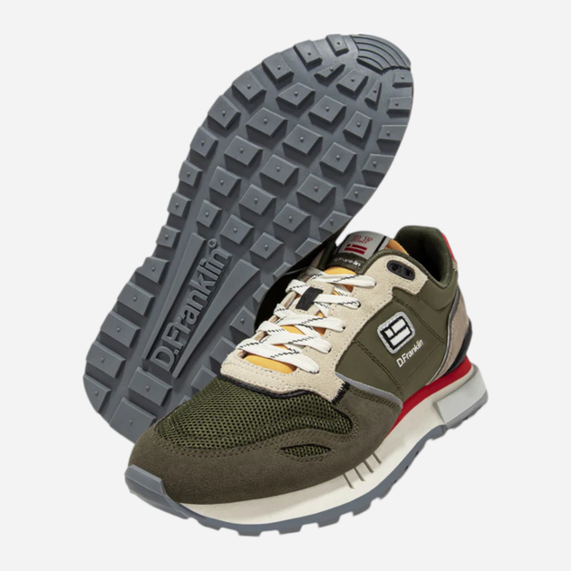 Buty sportowe męskie D.Franklin Vibla Patch Flag DFSH378004-KHAK 44 (11US/10UK) 27.5 cm Khaki (8445333667056) - obraz 4