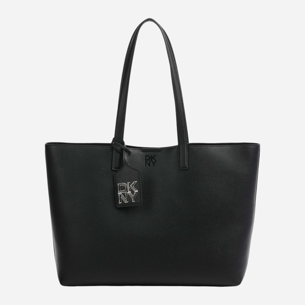 Torba shopper damska ze skóry naturalnej DKNY Park Slope Ew Tote R43AKF78 Czarna (755403218704) - obraz 1