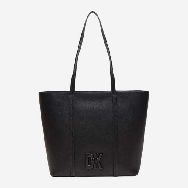 Torba shopper damska ze skóry naturalnej DKNY Seventh Avenue Md Ew Tote R41AKC01 Czarna (755404250376) - obraz 1