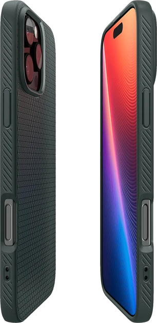 Etui Spigen Liquid Air dla Apple iPhone 16 Pro Abyss Green (ACS08119) - obraz 8