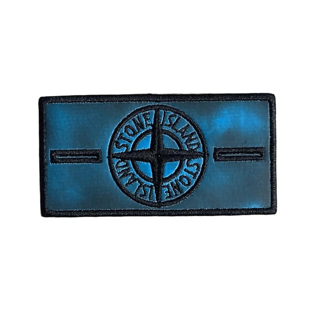 Термопатч Стон Айленд (Stone Island) Black x Blue + 2 гудзики Блакитний - зображення 4