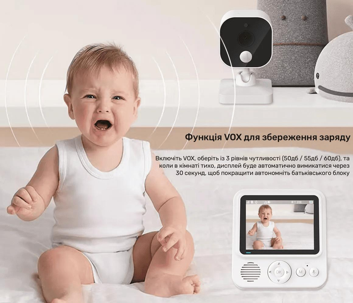 Видеоняня Baby Monitor с 2.8-дюймовым экраном ABM-900 - изображение 2
