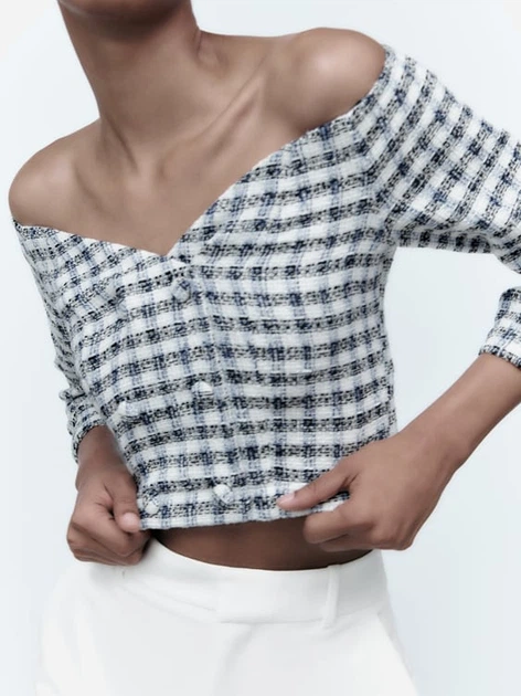 Футболка женская Zara 4387/262 L Синяя (04387262044048) - изображение 3
