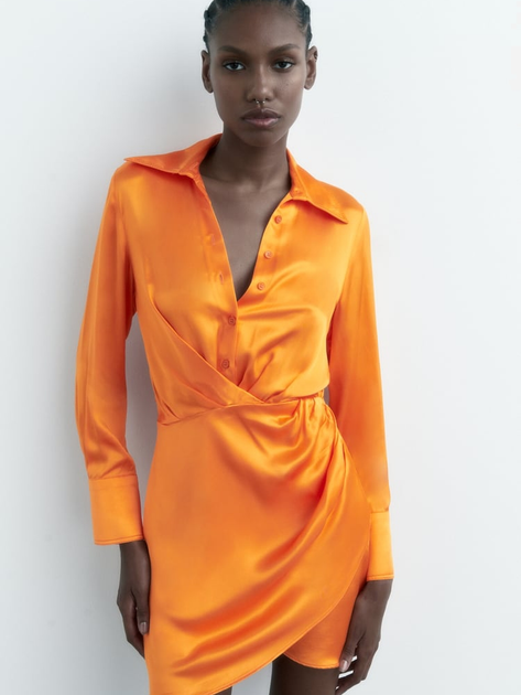 Плаття жіноче Zara 4437/251 S Помаранчеве від Rozetka на платформі USKIDKA Акція на Плаття жіноче Zara 4437/251 S Помаранчеве від Rozetka